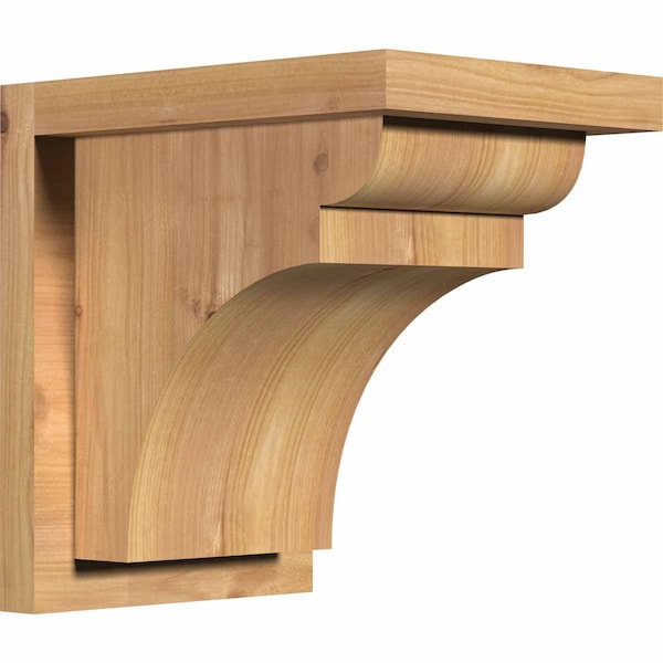 Ekena Millwork Yorktown Smooth Corbel w/Backplate, Western Red Cedar, 7 1/2"W x 10"D x 10"H COR08X10X10YOR01SWR - main